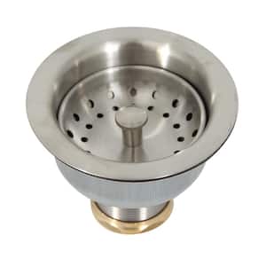 3-1/2 in. Brushed Stainless Steel Kitchen Strainer Drain