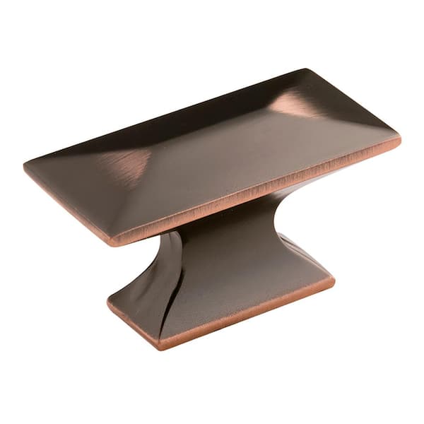 Bungalow 1-3/4 in. x 15/16 in. Oil-Rubbed Bronze Highlighted Knob (10-Pack)