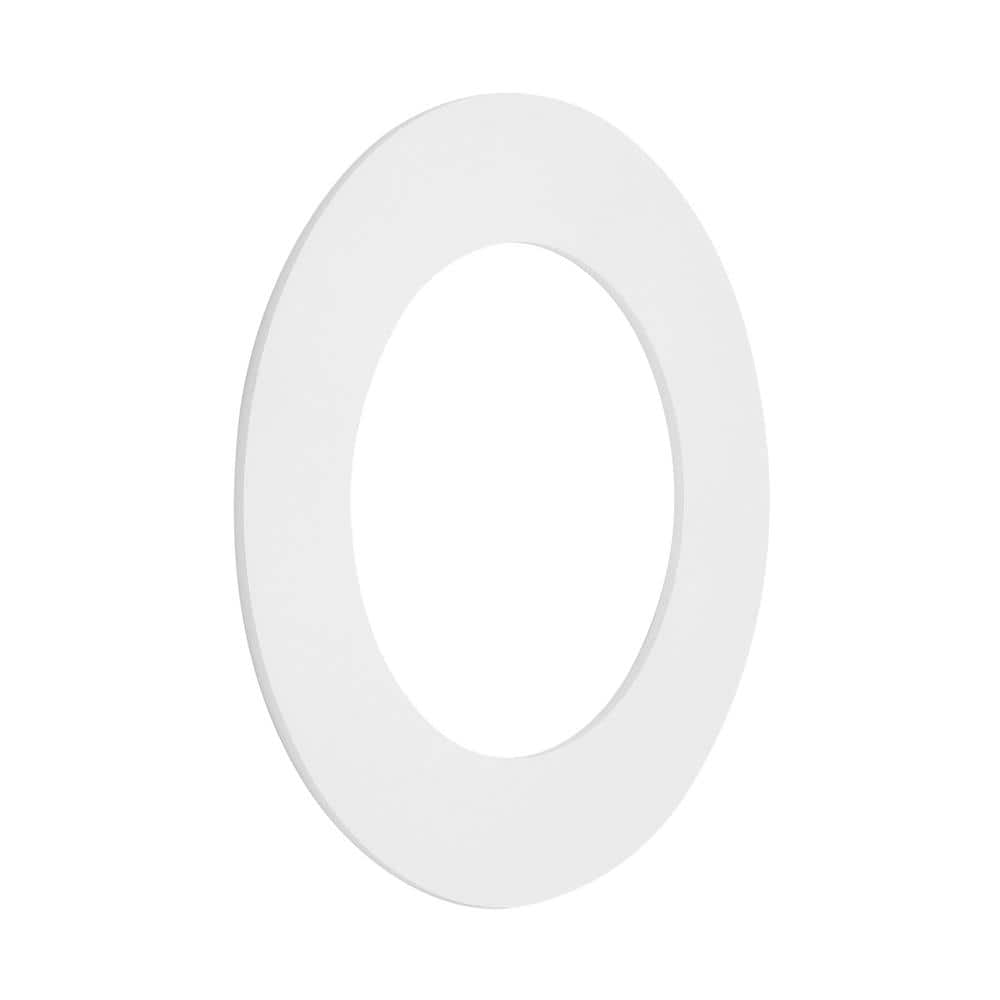 White Round Plastic Goof Rings for Recessed Lights, 6.7 Inch Diameter, 12 Pack