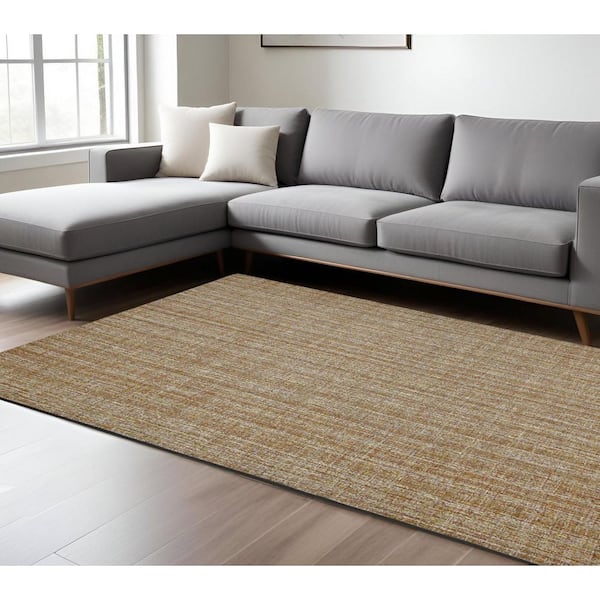 8 ft. x 10 ft. Multi-Colored Wool Striped Hand Tufted Area Rug