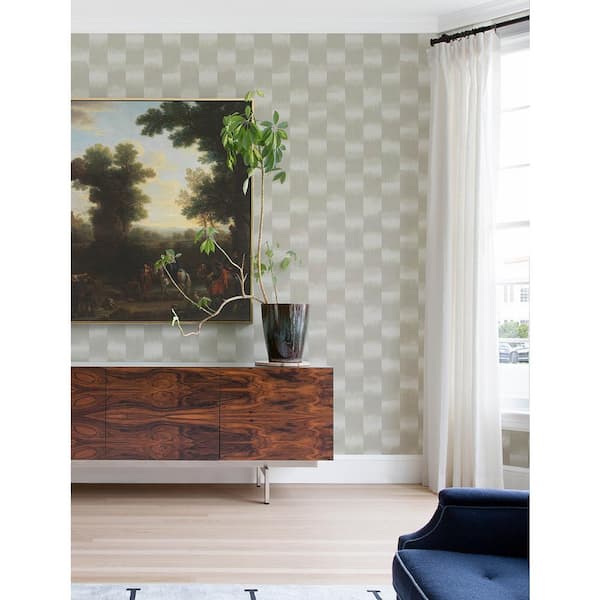 A-Street Prints Baldwin Pearl White Shibori Stripe Wallpaper