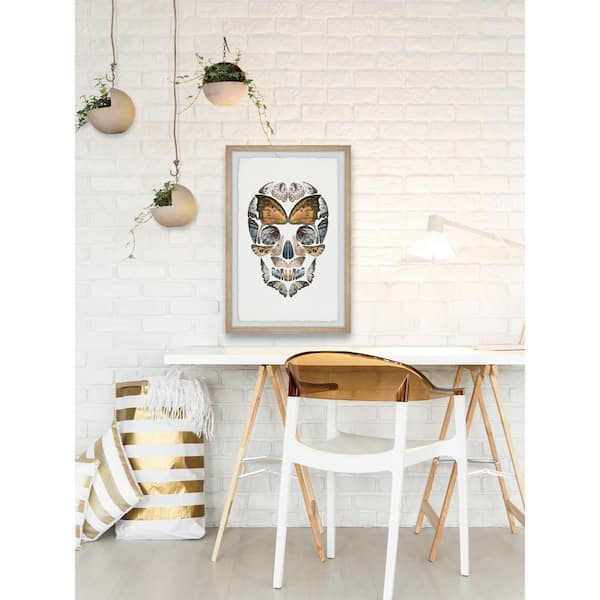 Butterfly Swarm and Skull by Marmont Hill Framed Animal Art Print 24 in. x  24 in. JULSWF82BFPFL24 - The Home Depot