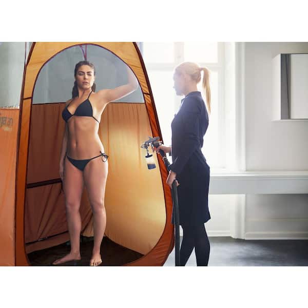 Spray Tan Tent Tanning Pop Up Portable Tent with Carry Bag Clear Top +5  Pairs of Spray Tan Feet Pads