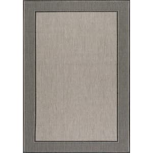 Gris Gray 10 ft. x 13 ft. Indoor/Outdoor Patio Area Rug