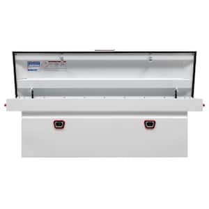 72 in. White Steel Full Size Deep Crossbed Truck Tool Box
