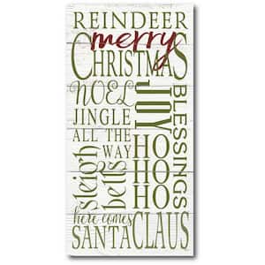 Merry Christmas II 12 in. x 24 in. Gallery-Wrapped Canvas Wall Art