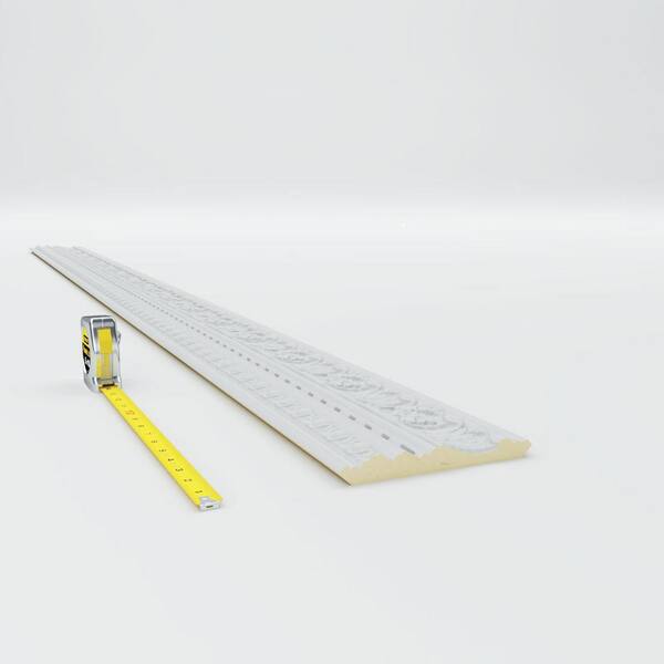 Ekena Millwork 4-3/4 in. x 4-3/4 in. x 94-1/2 in. Polyurethane Wakefield Crown Moulding