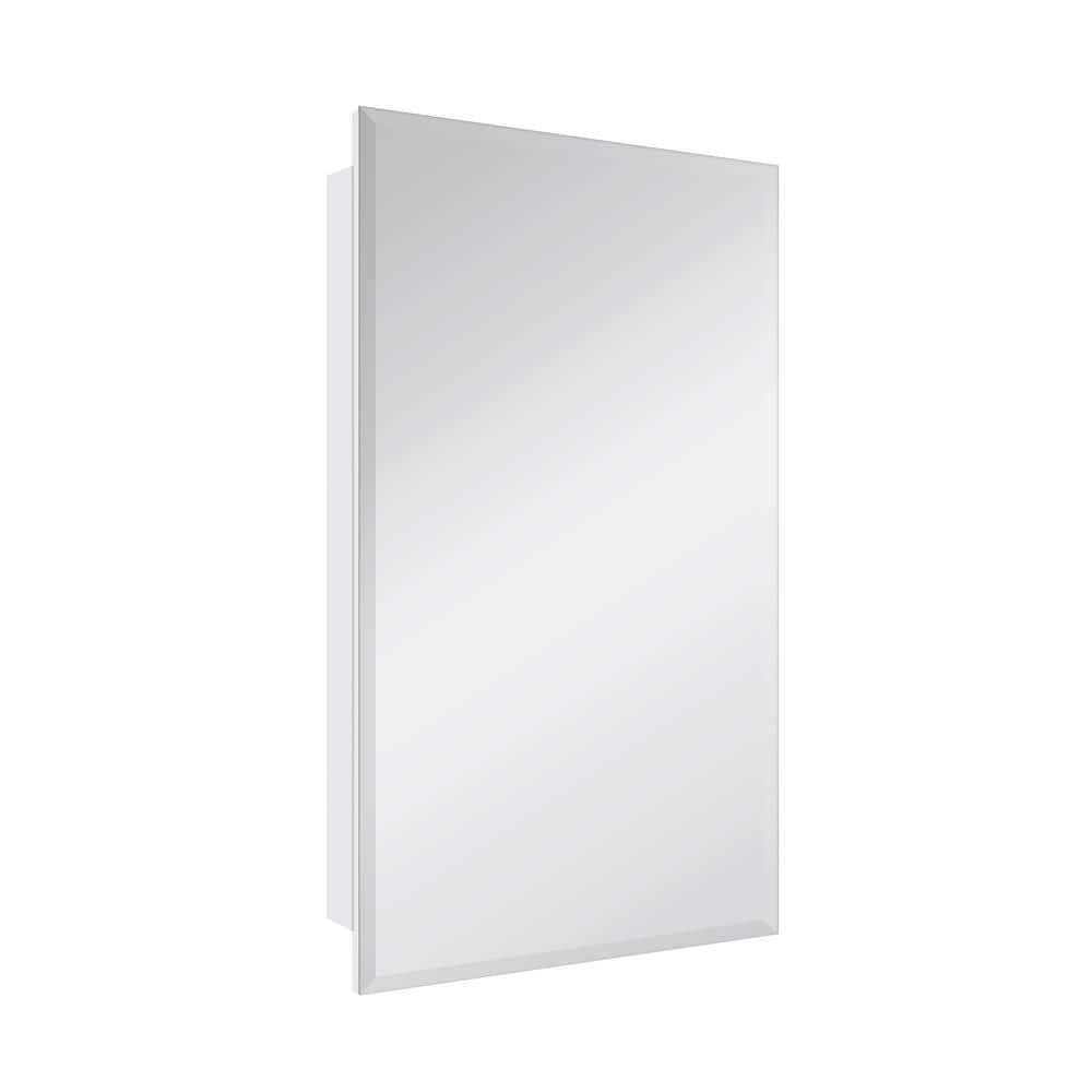 16 in. W x 26 in. H Rectangular Wood Composite Medicine Cabinet with Mirror