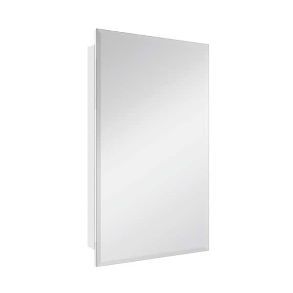 16 in. W x 26 in. H Rectangular Wood Composite Medicine Cabinet with Mirror