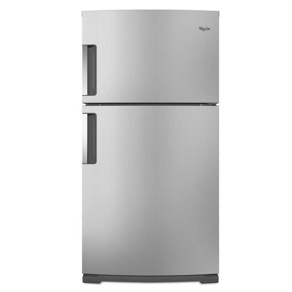 Whirlpool 21.1 cu. ft. Top Freezer Refrigerator in Monochromatic Stainless Steel
