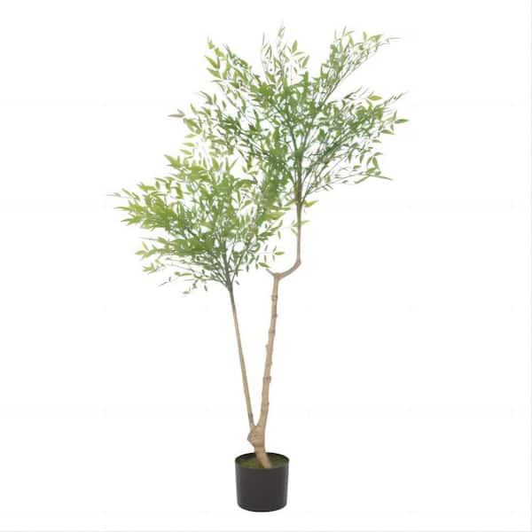 Clihome 47 in. H Artificial Nandina Small Evergreen Shrub Plants