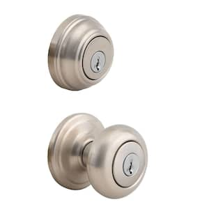 Schlage Georgian Antique Brass Single Cylinder Deadbolt and Keyed Entry Door  Knob Combo Pack FB50N V GEO 609 - The Home Depot