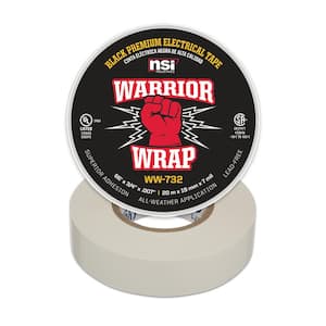 WarriorWrap Premium 3/4 in. x 66 ft. 7 mil Vinyl Electrical Tape, White