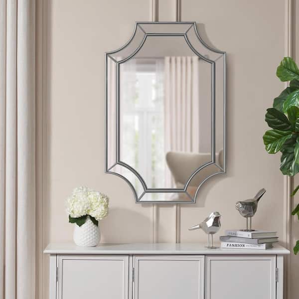 VARIOUS Bevel Mirror Glass, 25 x 21 ORNATE SILVER SHABBY CHIC STYLE WALL AND OVERMANTLE MIRRORS 