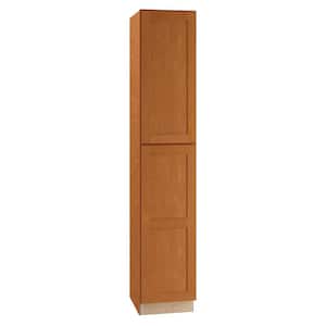 Hargrove Cinnamon Stain Plywood Shaker Assembled Pantry Kitchen Cabinet Soft Close Left 18 in W x 24 in D x 90 in H