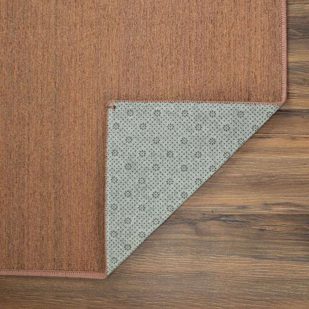 Espresso Flatweave Washable Non-slip 5' x 7' Rug
