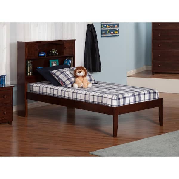 AFI Newport Walnut Twin Platform Bed with Open Foot Board