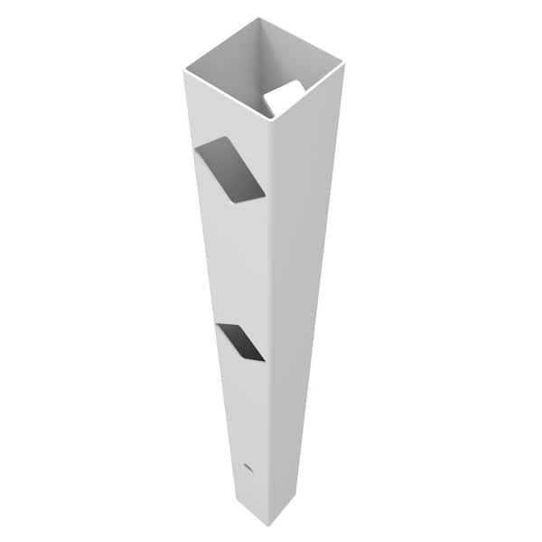 Barrette Outdoor Living 5 in. x 5 in. x 60 in. White Vinyl Fence Line Post