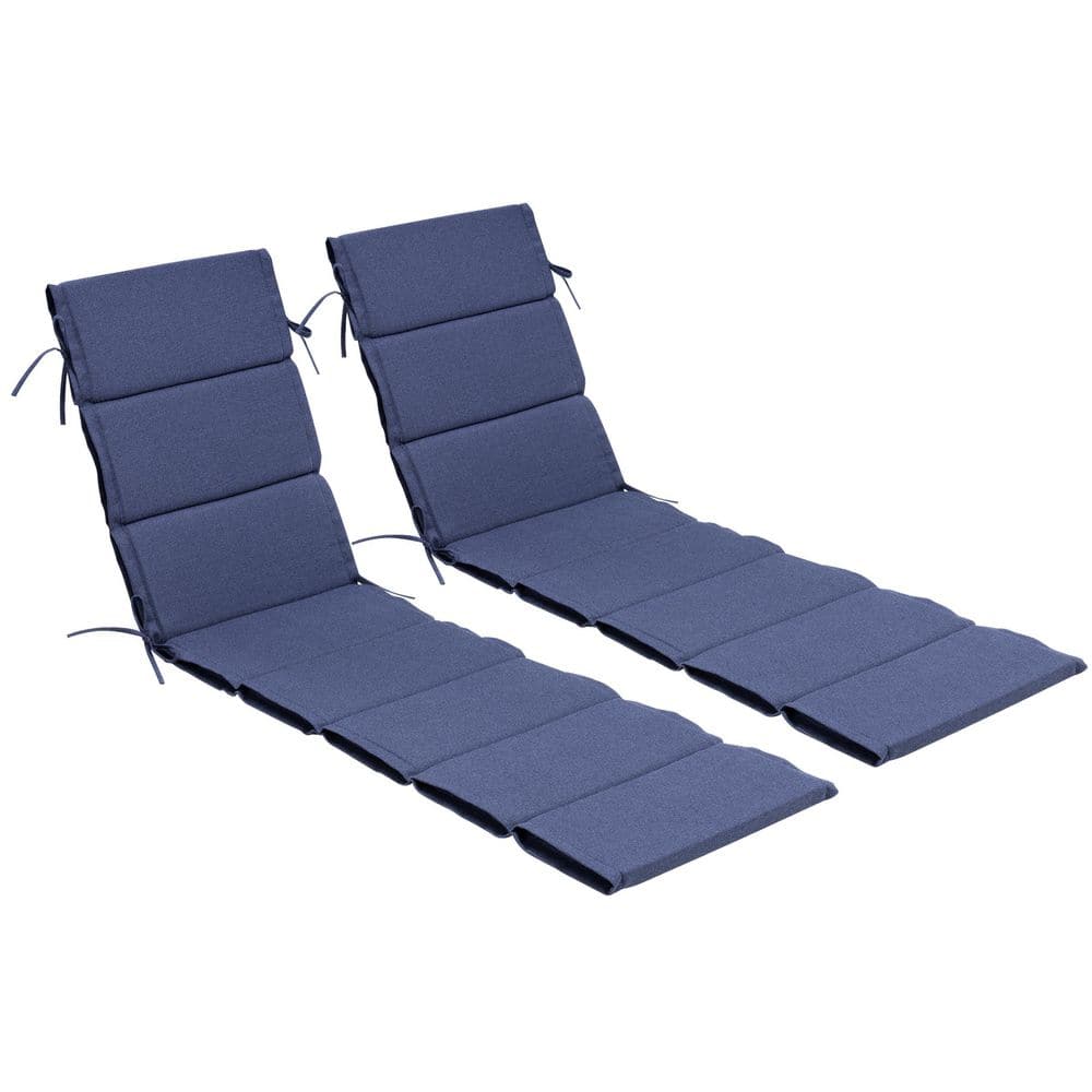 21 in. x 72 in. 2-Piece Outdoor Chaise Lounge Cushion Foldable Patio Pool Lounge Chair Cushions in Sky price history on PriceWatchPro