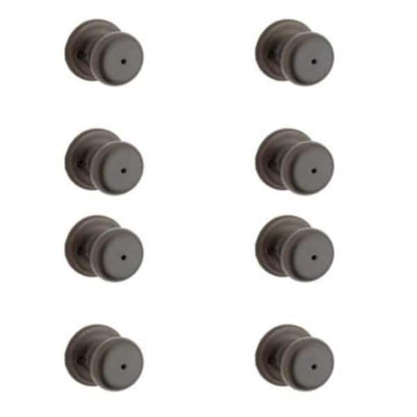 Kwikset Juno Venetian Bronze Privacy Bed/Bath Door Knob (8-Pack)