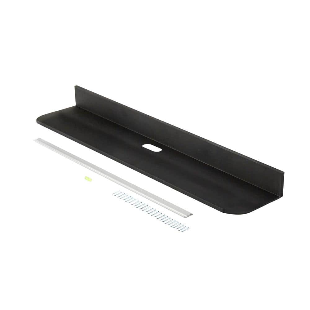 6.125 in. D x 42 in. Black Reversible No Stud Sound Bar Shelf