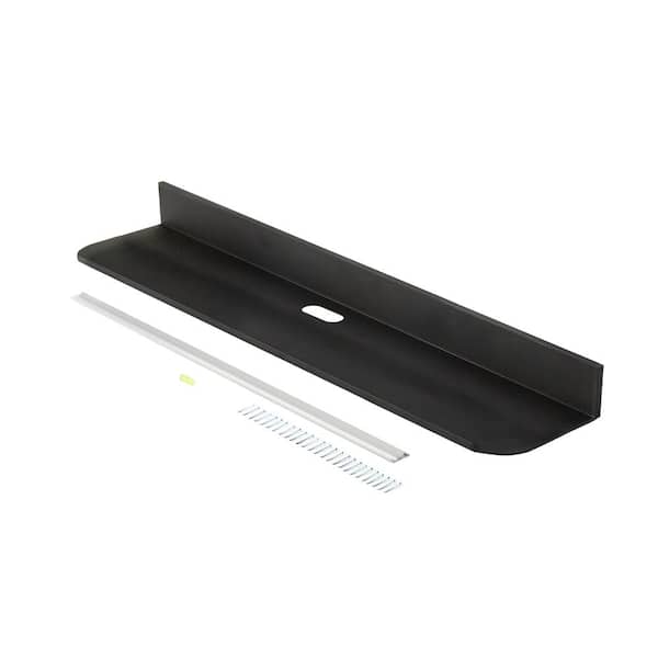 SIMPLE MOUNT 6.125 in. D x 42 in. Black Reversible No Stud Sound Bar Shelf