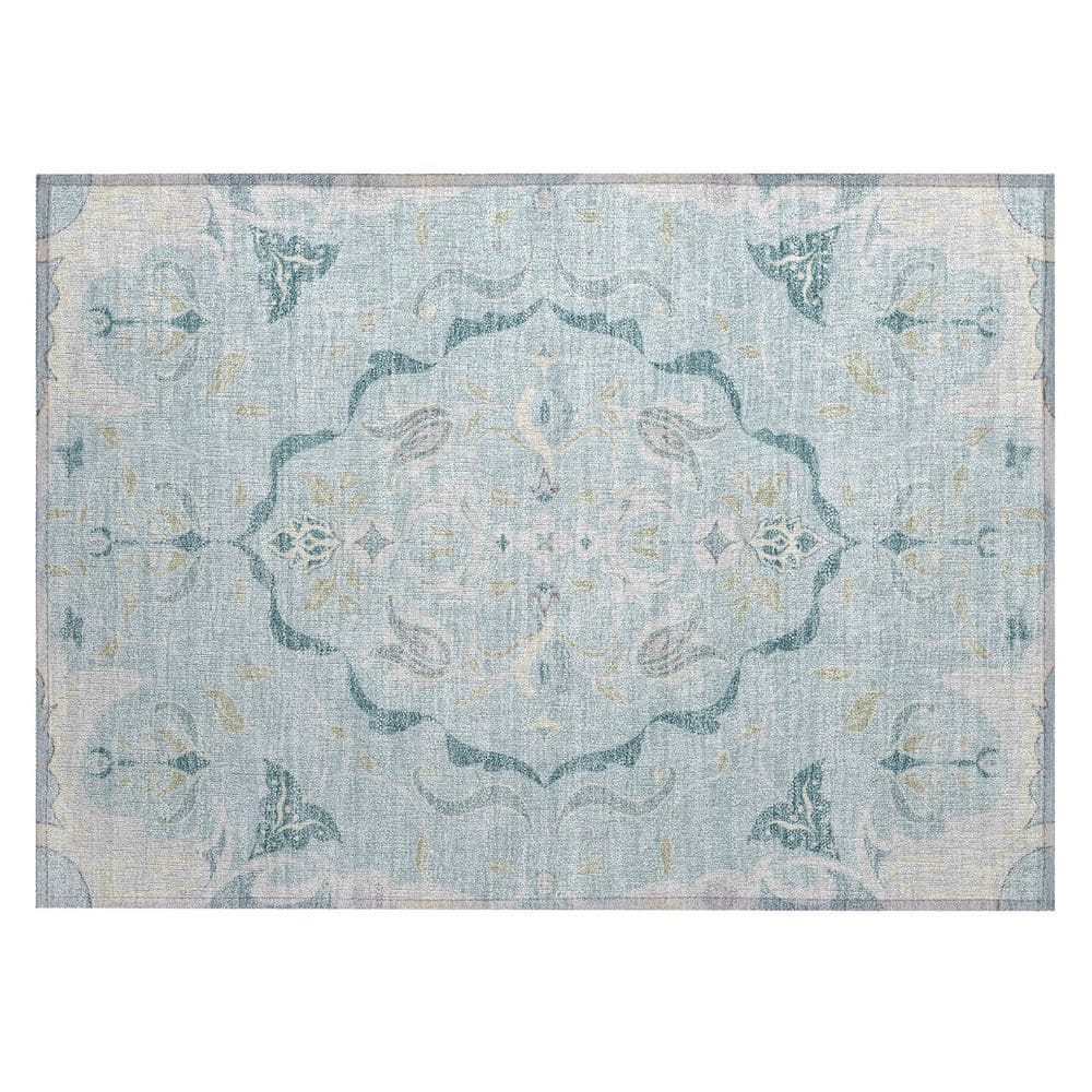 Chantille Machine Washable Indoor/Outdoor Abstract ACN2625 Sky 2 ft. x 3 ft. Accent Rug price history on PriceWatchPro