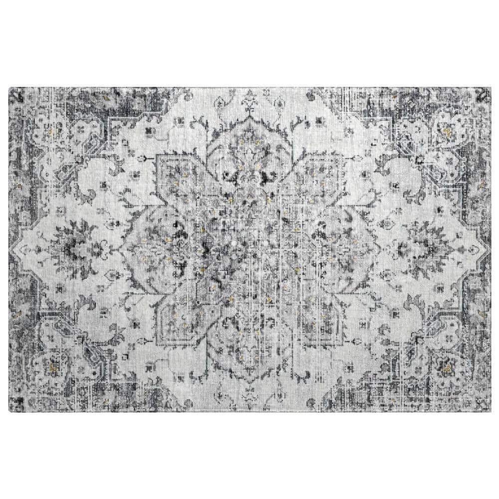 Dream Shag Premium Machine Washable Abstract ADS93 Fog 3 ft. x 4 ft. Area Rug price history on PriceWatchPro