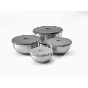 Nest Stainless Steel Mixing Bowl Prep and Store 8-Piece Bowl and Lid Set