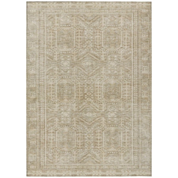 Chantille Machine Washable Indoor/Outdoor Abstract ACN1920 Beige 3 ft. x 5 ft. Area Rug