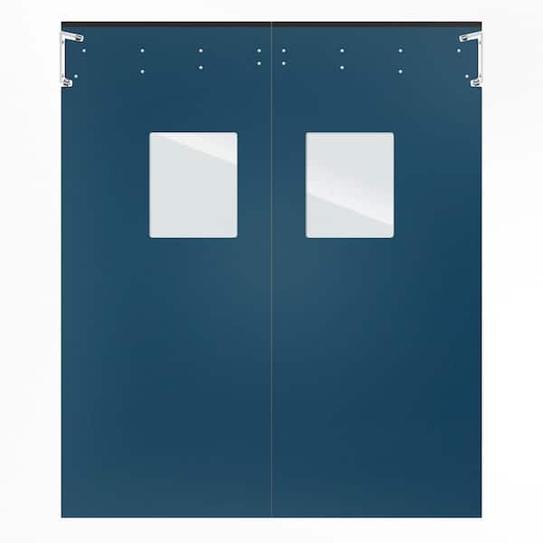 Aleco ImpacDor Optima 1/4 in. x 60 in. x 96 in. Single-Ply Blue Impact Door
