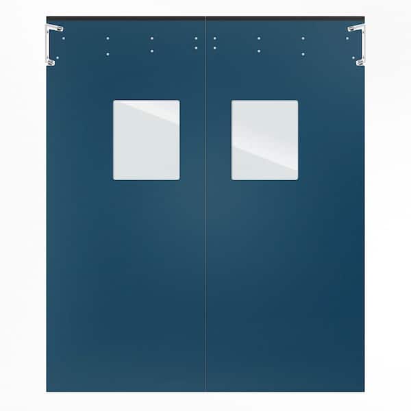 Aleco ImpacDor Optima 1/4 in. x 96 in. x 96 in. Single-Ply Blue Impact Door