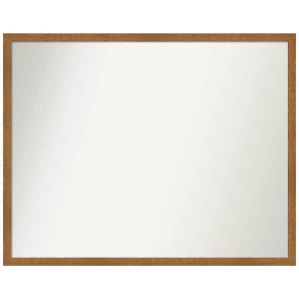 Amanti Art Carlisle Blonde Narrow 29 in. W x 23 in. H Rectangle Non-Beveled Wood Framed Wall Mirror in Unfinished Wood