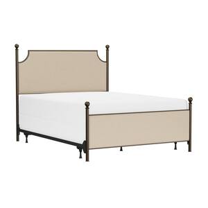 McArthur Bronze Queen Metal and Upholstered Bed with Bed Frame