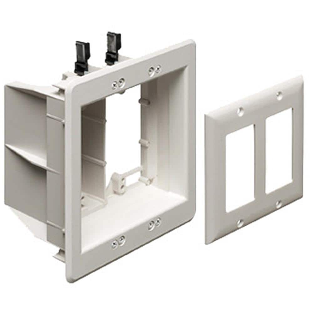 Tv Insert Box Arlington Industries 2-Gang Recessed TV Box for Power and Low Voltage ...