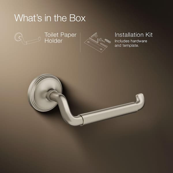 KOHLER Paces Wall Mounted Toilet Paper Holder in Vibrant Brushed