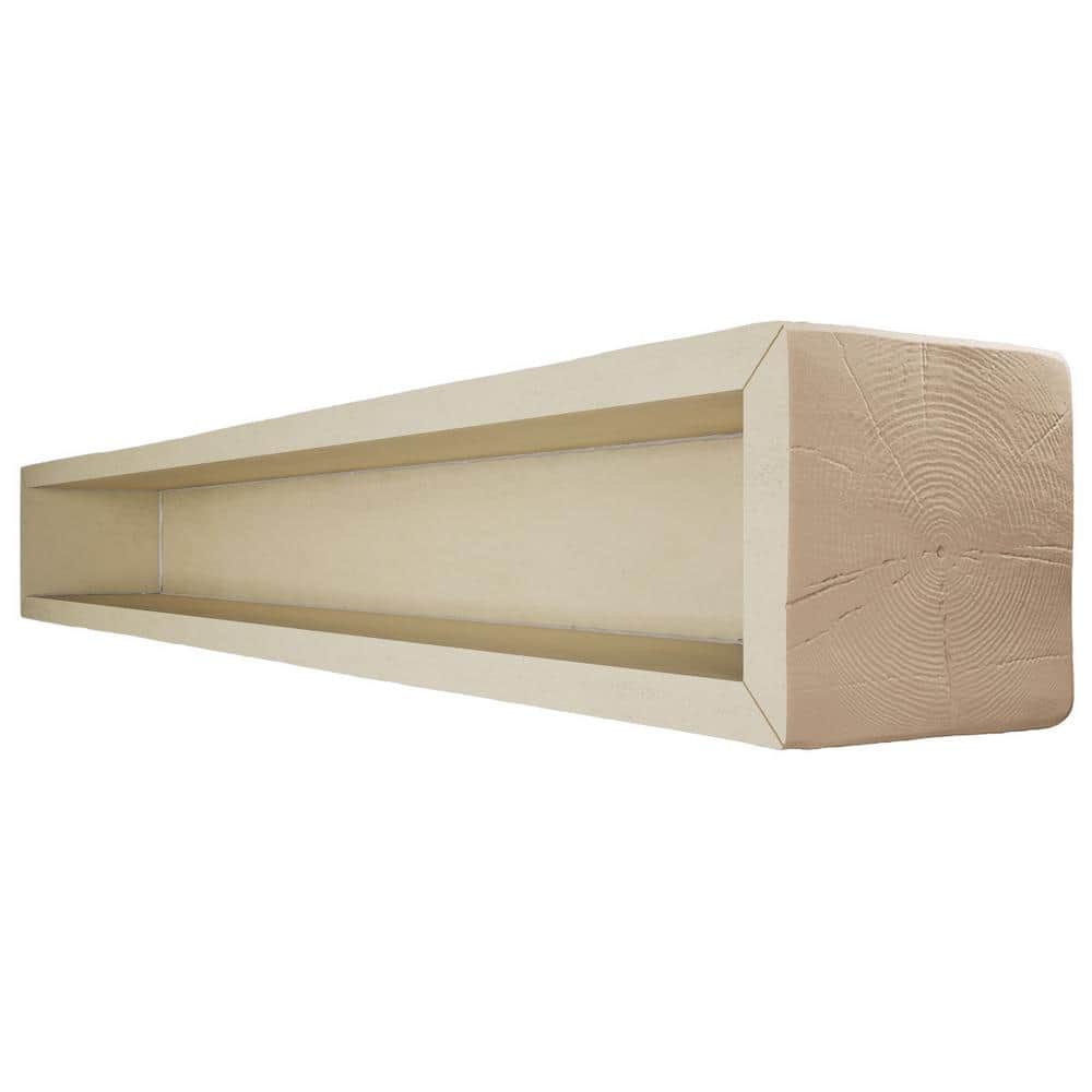 18' Sandblasted Faux Wood Ceiling Beam in Off-White
