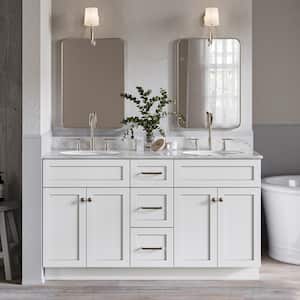 ARIEL Hamlet 43 in. W x 22 in. D x 36 in. H Bath Vanity in White with ...