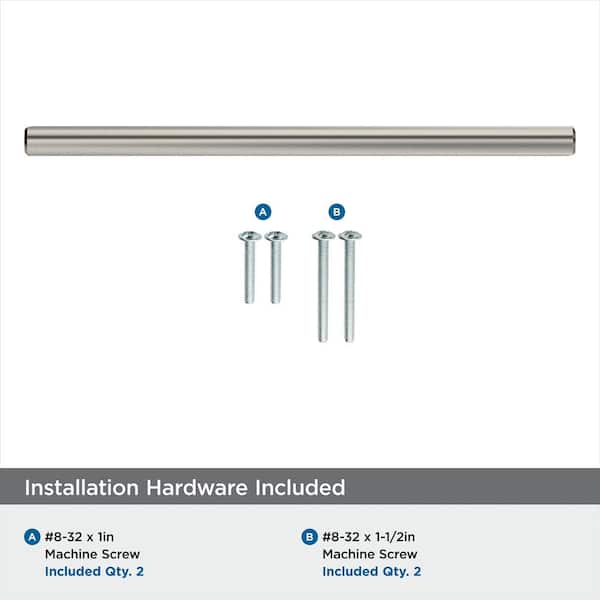 Amerock Bar Pulls 6-5/16 in. (160mm) Center-to-Center Satin Nickel Bar Cabinet Pull-10 Pack 10BX40520G10