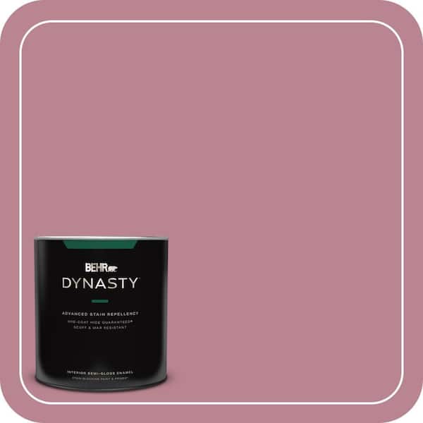 1 qt. #BIC-19 Berry Blush Semi-Gloss Enamel Interior Stain-Blocking Paint and Primer