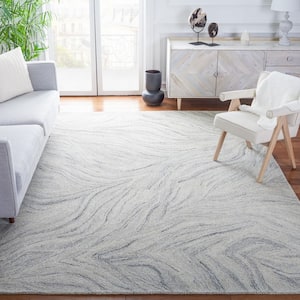 Metro Ivory/Silver 8 ft. x 10 ft. Abstract Gradient Area Rug