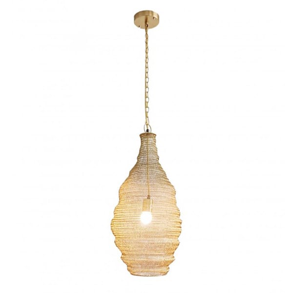 Unbranded Brielle 60-Watt 1 Satin Black Cone Mini Pendant Light with Woven Metal Shade and Incandescent