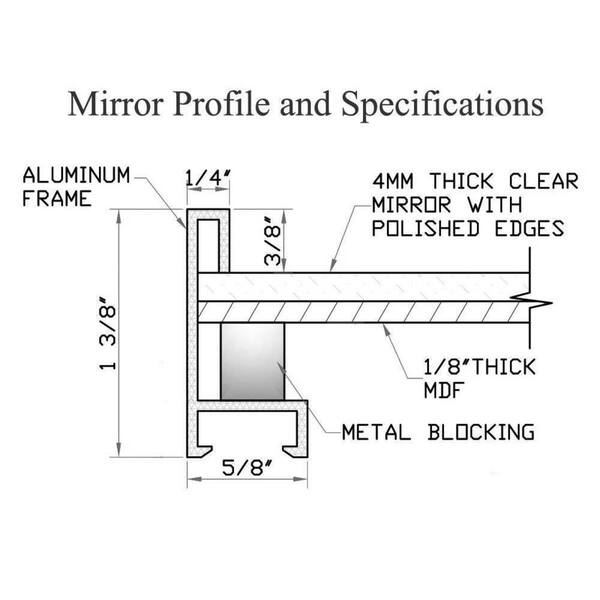 22 in. W x 30 in. H Rectangular Metal Framed Wall Mount Modern Decor  Bathroom Vanity Mirror 2023-3-3-9 - The Home Depot