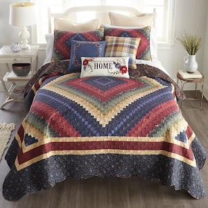 Chesapeake UCC Multicolor 3 Piece Polyester Queen Quilt Set