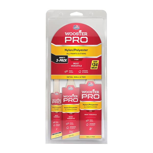 1 in. Pro Thin Angle Sash, 1-1/2 in. Angle Sash, 2 in. Multisize Brush Pack (3-Pack)