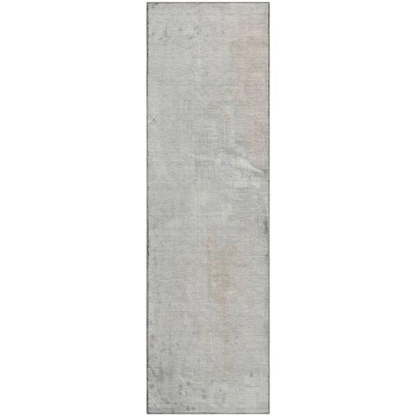 Mayfield Premium Machine Washable Abstract AMF1840 Ivory 2 ft. 3 in. x 7 ft. 6 in. Runner Rug