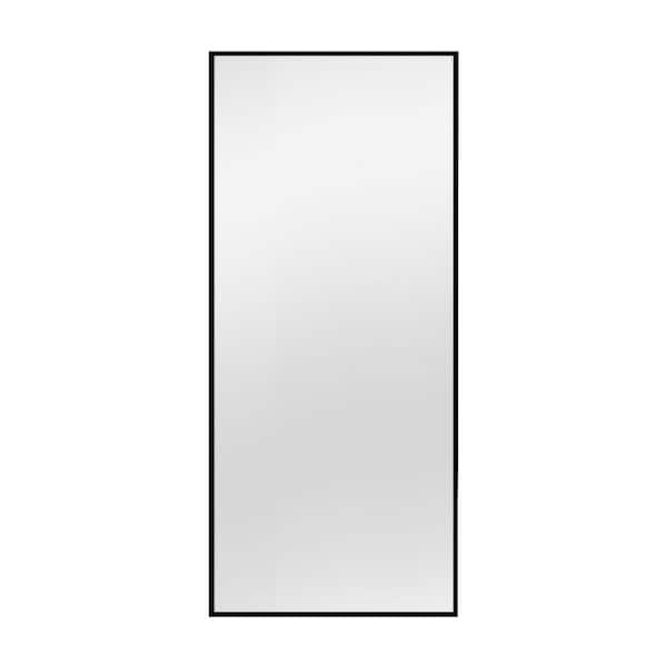Unbranded 71 in. W x 31 in. H Rectangular Alloy Framed Wall Bathroom Vanity Mirror in Black