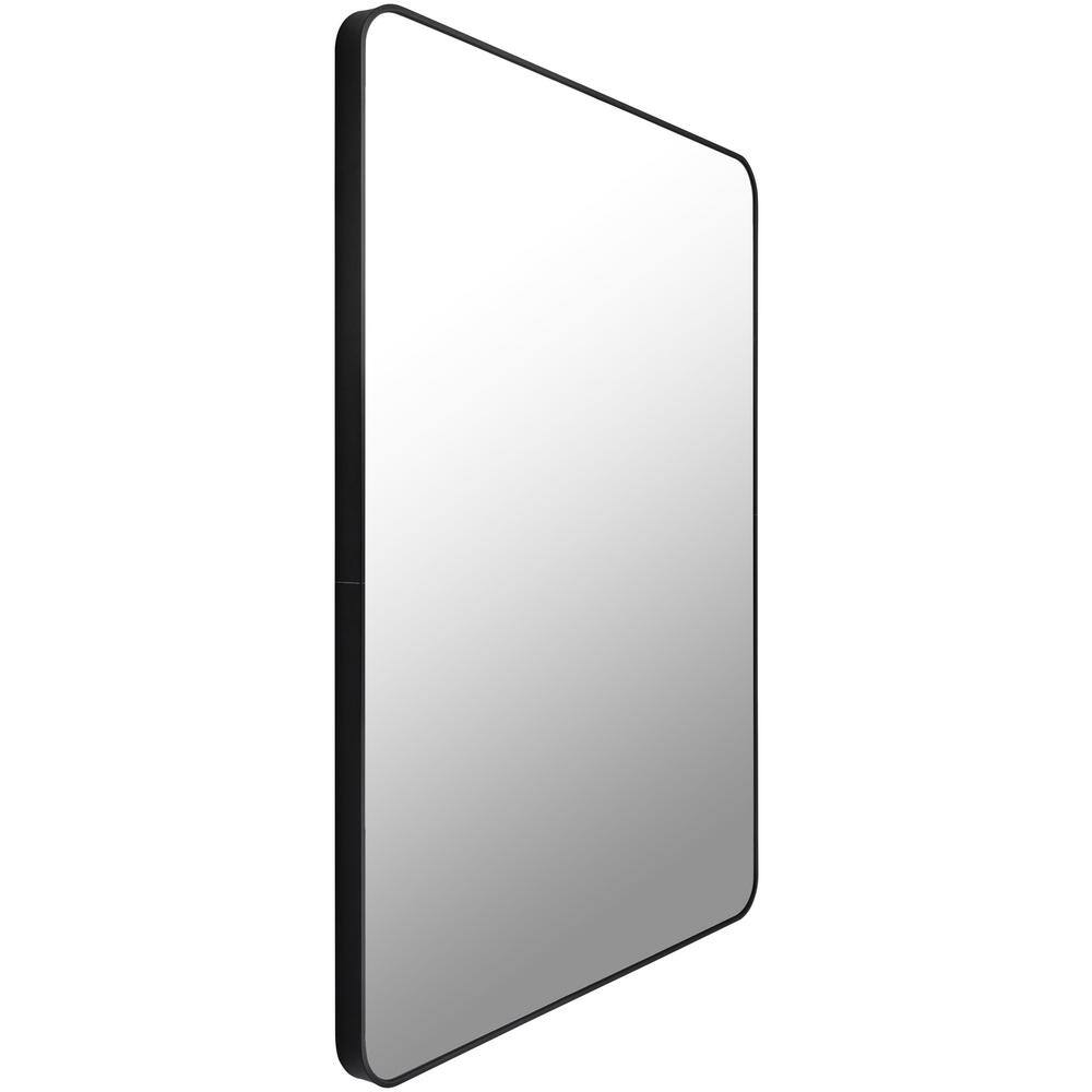 Elegant Rectangular Mirror with Brushed Silver and Gold Finish
