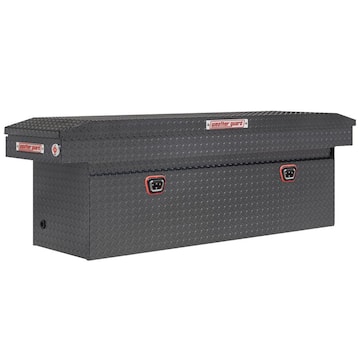 72 in. Gray Aluminum Full Size Deep Crossover Truck Tool Box