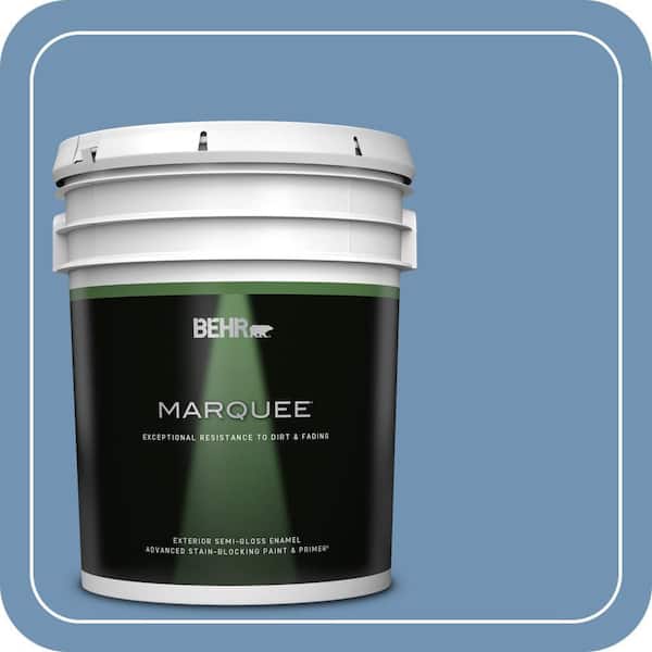 BEHR MARQUEE 5 gal. #T13-5 Belladonna Semi-Gloss Enamel Exterior Paint & Primer